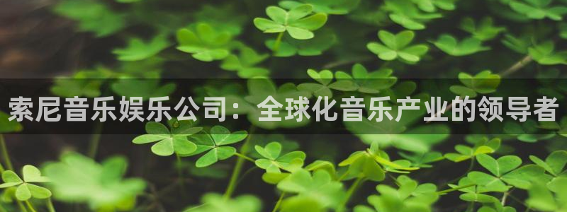 7790必发集团app：索尼音乐娱乐公司：全球化音乐产业的领导者